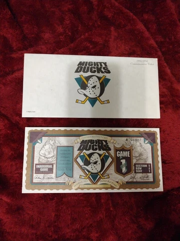 1993-94 Anaheim Mighty Ducks Inaugural Season Ticket Commemorative Ticket Ducks! Cover