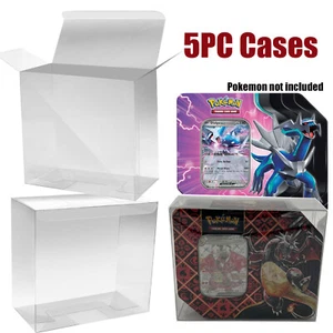 5x Protector For POKEMON TCG Tin Protecting Case Heavy Duty! Fits Sideways Tin - Picture 1 of 7