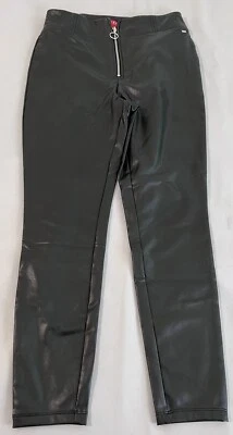 Calça Leggings Guess Feminina Couro Sintético Preto Rockstar Motociclista Elástica Tamanho Grande - Imagem 1 de 4