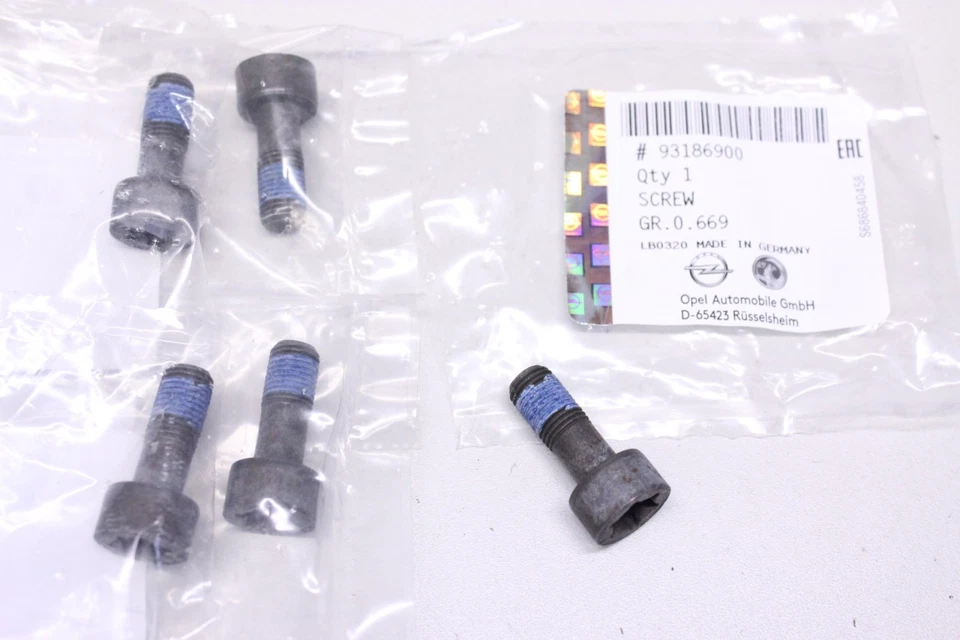 5x ORIG OPEL Astra H J Corsa D Zafira Schrauben Schwungrad M9x23 93186900 OVP - Bild 1 von 1