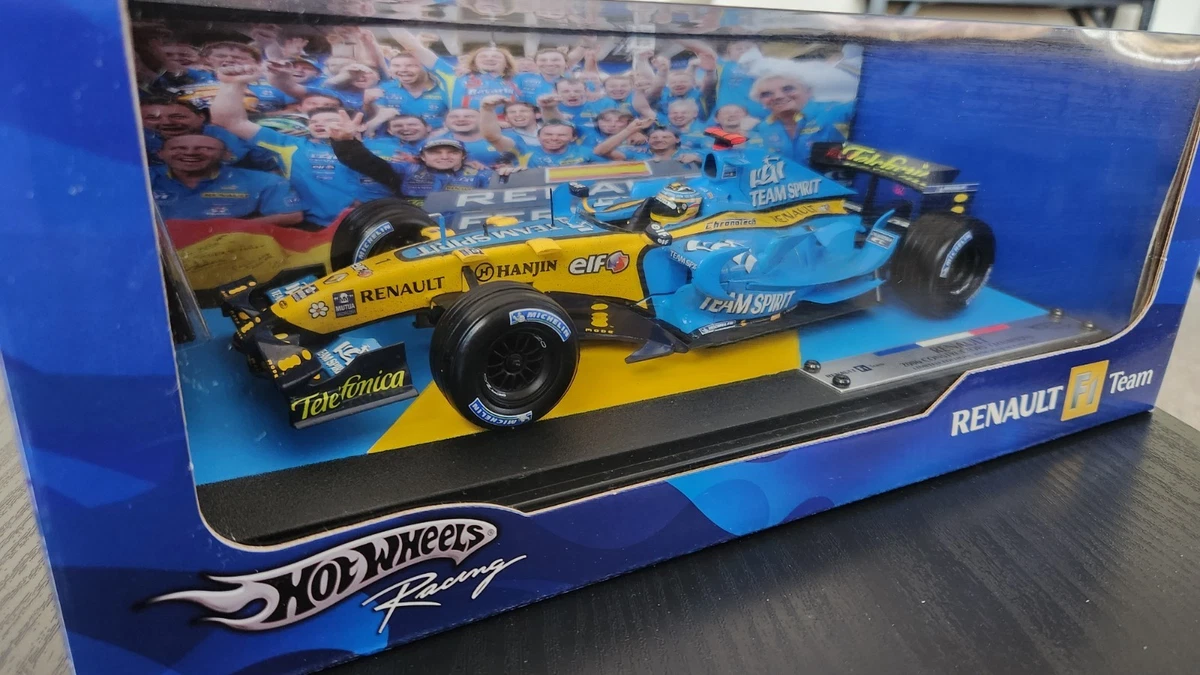 Hot Wheels Fernando Alonso 1:18 Scale Diecast Formula 1 Cars for