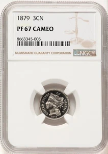 1879 3CN CA Proof Three Cent Nickel NGC PR67 - Picture 1 of 2