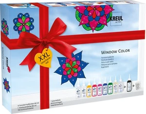 KREUL Window Color Set XXL 9 colori e materiale aggiuntivo da 6 anni colore finestra - Foto 1 di 10