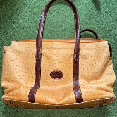 Bolso de Viaje Terrida Tangaroa Cuero Hecho en Italia Avestruz Foto 1 de 4