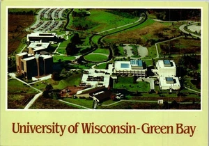 Postal Universidad de Wisconsin Green Bay UWGB Vista Aérea ~ Sin Usar  - Imagen 1 de 3