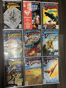 SUPERMAN FUNERAL FOR A FRIEND #1-8 (DC 1993) -- #1 to 8 + JLA #70 -- FULL Set - Picture 1 of 10