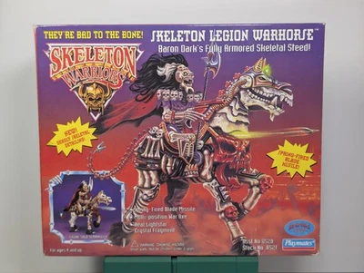 1994 Playmates Skeleton Warriors Skeleton Legion Warhorse Figure New Tape Pop - Image 1 of 4