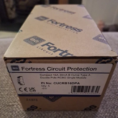 BG Fortress 16A 30 mA B Curve Type A Compact RCBO