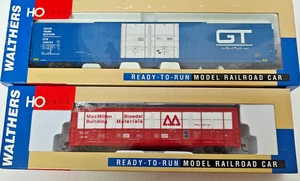 Walthers 932-3514 Pullman Hi-cube Box Car 4 door & 932-7015 Thrall All-Door Car - Picture 1 of 8