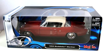 Maisto 1953 Studebaker Starliner 1/18 Scale Diecast Special Ed. Model Car NIB - Image 1 of 4