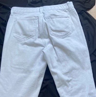 Jeans capri elásticos blancos ajustados fáciles Kim Rogers talla 8 Petites Foto 1 de 4