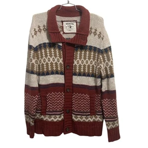 True Religion Men's 3XL Multicolor Geometric Cardigan Sweater - Picture 1 of 6