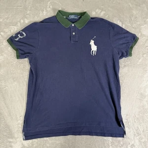 Polo Ralph Lauren Polo Big Pony #3 Blue Green Plaid Mens XXL Shirt - Picture 1 of 7