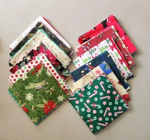 Gemischter Posten (120) 4,5" Quadrate Weihnachten Thema Quilten Stoff - Bild 1 von 7
