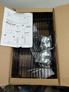 Lagerregal mit 6 Böden Metalldraht Schwarz Neu - Bild 1 von 3