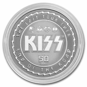 KISS 2023 Silver 1oz 999 Niue KISS 50th Anniversary Coin In Capsule 25k Mintage - Picture 1 of 4