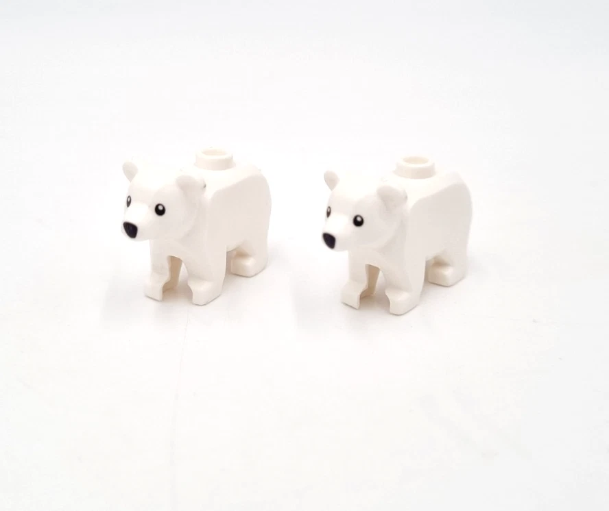 Lego Eisbär Polarbär Tiere 2 STK Neu Arktis City Neu Zoo Forschungsschiff - Bild 1 von 1