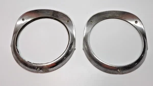 Pair Of Original 1956 Chevy Headlight Chrome Bezel #5947211 - Picture 1 of 8