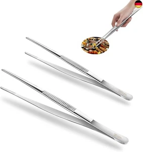 2 Stück Küchenpinzette Edelstahl, Pinzette Küche 20 cm und 30 cm, Pr - Bild 1 von 5