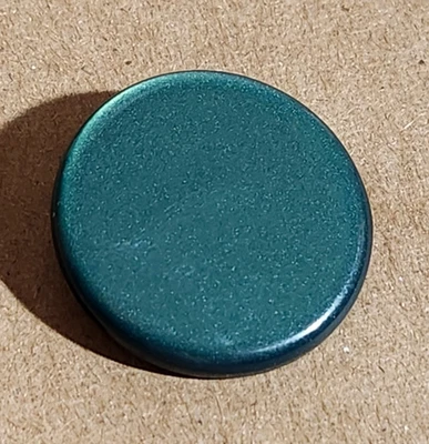 Vintage Large Green Teal Blue Round Shank Button 1-1/8" (8) - Image 1 of 2