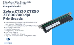 Zebra ZT200 Series 300 dpi Printhead (P1037974-011) USA Stocked & Shipped! - Picture 1 of 8
