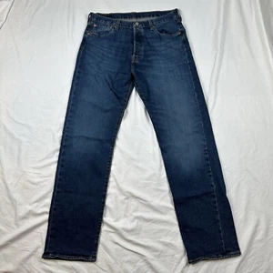 Levi’s 501 Jeans Men’s 34x34 Blue Denim Straight Leg Fit Button Fly Modern - Picture 1 of 10