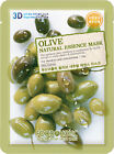 5 X 3D Foodaholic Superfood  Olive Natural Essence Mask Anti Ageing Face Mask