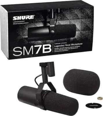 Shure SM7B Cardioid Dynamic Vocal Broadcast Microphone Black Free shipping US - Image 1 of 4