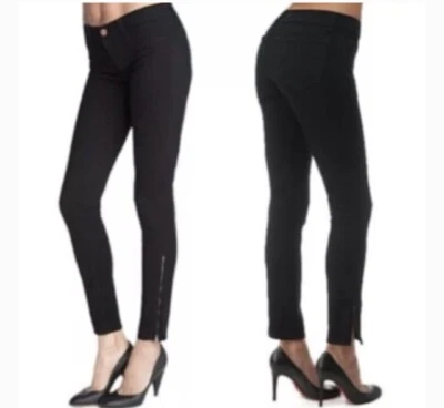 J BRAND 9612 Jbrand  THE DEAL Size 28 ANKLE ZIP SLIM SKINNY FIT JEANS IN BLACK - Image 1 of 4
