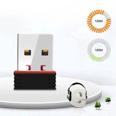 2pc Mini USB Network Card WiFi Receiver RTL8188 Wireless 150M Computer Desktop - Image 1 of 3