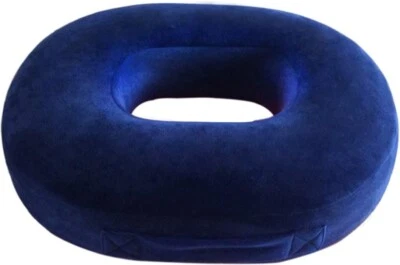 ECOSAFETER Orthopaedic Donut Ring Memory Foam Seat Cushion for Pain Relief Piles - Blue