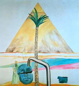 David Hockney Art Book Plate Print GREAT PYRAMID AT GAZA WITH BROKEN HEAD - Picture 1 of 3