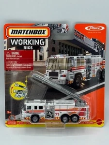 MATCHBOX WORKING RIGS 2024 PIERCE QUANTUM FIRE TRUCK RESCUE AERIAL LADDER - Picture 1 of 1