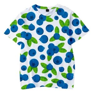 Blueberry T-Shirt Herren Damen Freizeit Obst Print Sport Trikot T Shirt - Bild 1 von 8