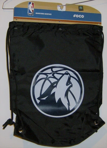 NWT Forever Collectibles NBA Minnesota Timberwolves Drawstring Backpack Gym Bag Cover
