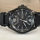 CITIZEN Eco-Drive CLASSIC Black Leather Men's Watch - AW0115-03E  MSRP: $325