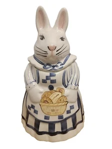 Laurie Gates Rabbit Cookie Jar Los Angeles Pottery Bunny Vintage 1997 Retired - Picture 1 of 9