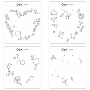 Sizzix Heart Wreath Layered Stencil Set 4pc by Olivia Rose - Picture 1 of 5