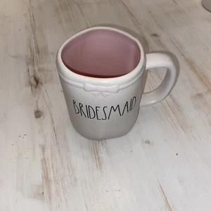 Rae Dunn LL Pink BRIDESMAID Mug Wedding Bachelorette Artisan by Magenta NEW - Picture 1 of 4