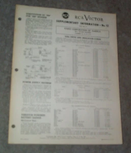 RCA Victor Original Supplementary Information - No. 12 Manual, 1947, No.6 1st Ed - Picture 1 of 1