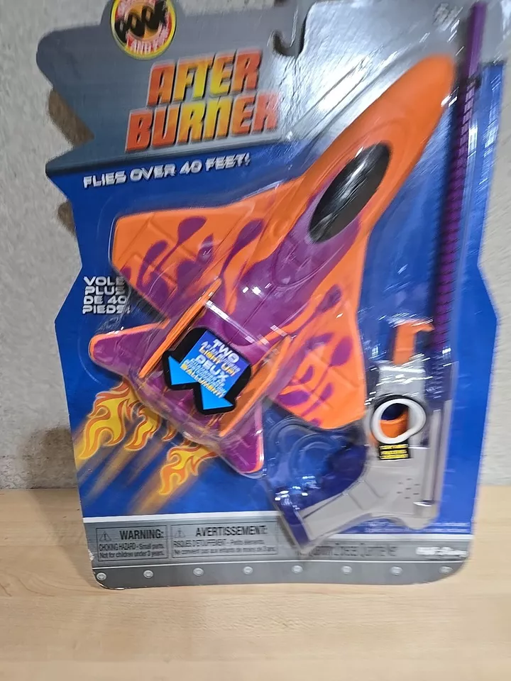 POOF After Burner Airplane Launcher Foam Glider Plane Slinky Jet Sealed New - Image 1 of 4