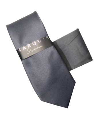 Corbata de cuello para hombre Marquis Signature de alta calidad - plata maciza estándar Foto 1 de 2