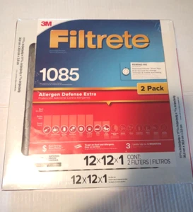 2X 3M Filtrete 1085 Micro Alérgenos Defensa Filtros de Aire Extra 12x12x1 MERV 1100 - Imagen 1 de 11