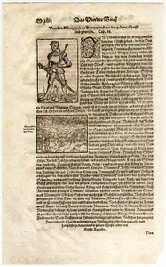 Antique Print-DANISH-KING-BURNING CITY-Munster-1592 - Picture 1 of 1