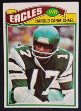 1977 Topps #144 Harold Carmichael Philadelphia Eagles (HOF) EX (gum stain back)