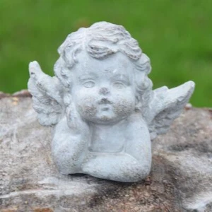 Grabschmuck Engel Grabdeko Gedenkstein Grabengel Trauerengel Höhe 10 x 12 cm - Bild 1 von 4