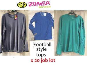 20 x joblot zumba football style tops, mix of size and colours, wholesale resale - Foto 1 di 1