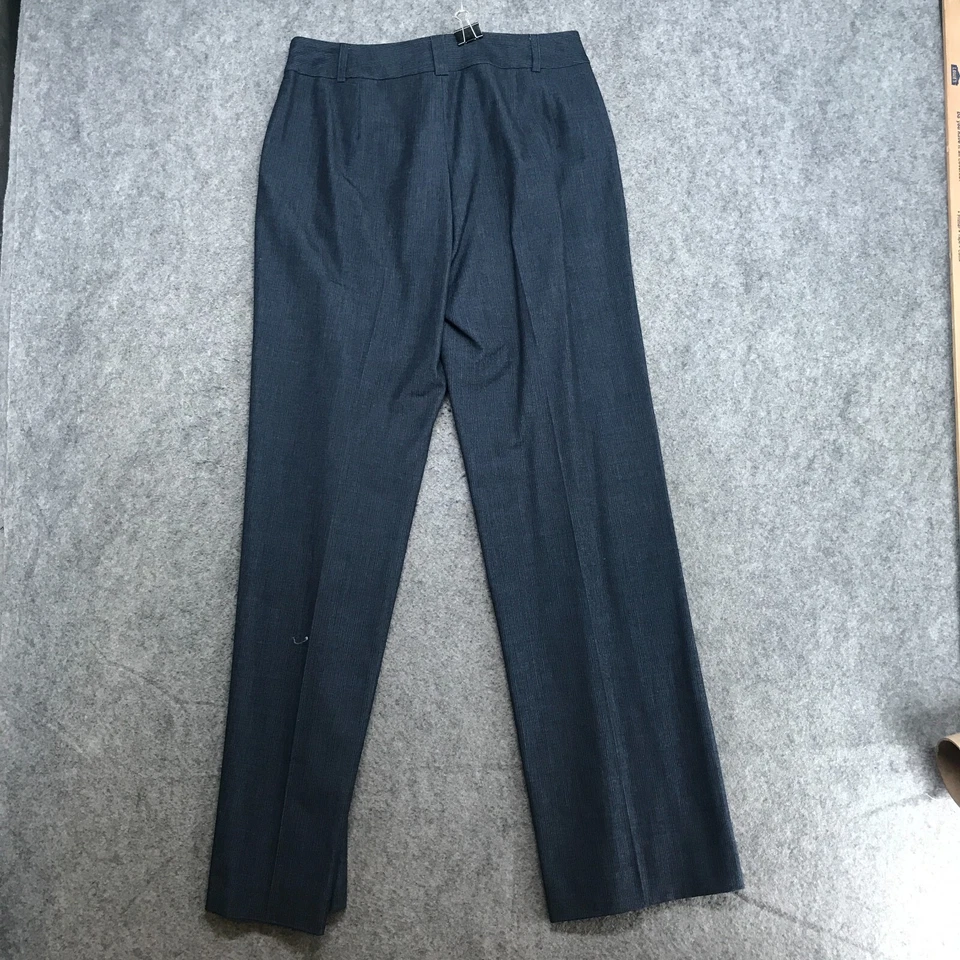 Pantalones Peck & Peck Mujer Talla 4 Azul Gris Pantalones Rectos Calce Clásico Carrera Foto 1 de 4