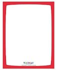 MEMO PAD RED dry erase wall sticker 8.5x11 decal use ANY WRITING TOOL kitchen