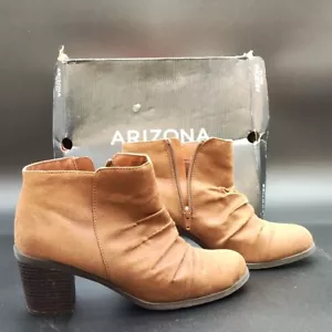 Arizona Jean Co. Damengröße 8 hellbraune Cowboystiefel Memory Foam-Absatz - Bild 1 von 16